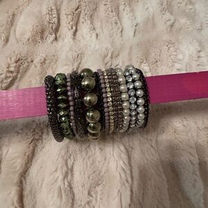 Elegant Multi-Color Beaded Bracelet Set